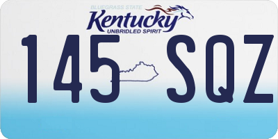 KY license plate 145SQZ