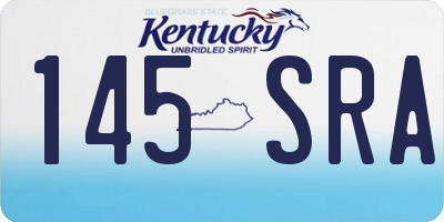KY license plate 145SRA