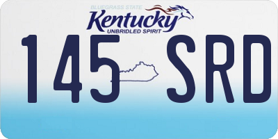KY license plate 145SRD