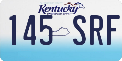 KY license plate 145SRF