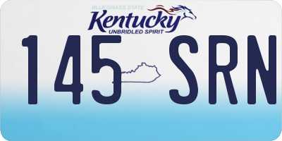 KY license plate 145SRN