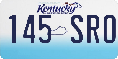 KY license plate 145SRO