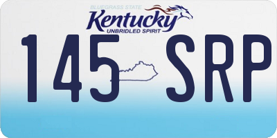 KY license plate 145SRP