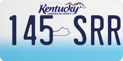 KY license plate 145SRR