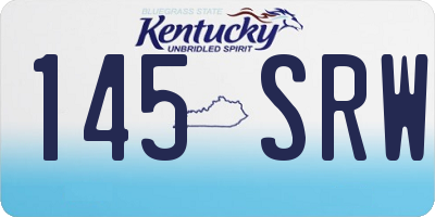 KY license plate 145SRW
