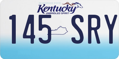 KY license plate 145SRY