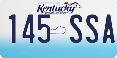 KY license plate 145SSA