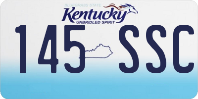 KY license plate 145SSC
