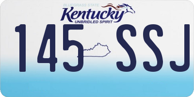 KY license plate 145SSJ