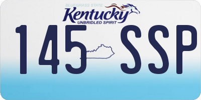 KY license plate 145SSP