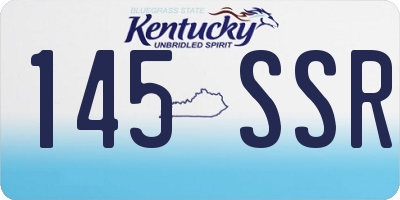 KY license plate 145SSR