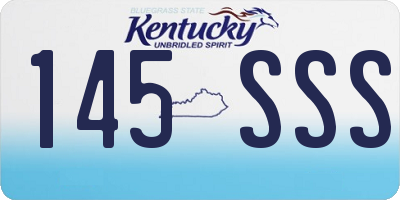 KY license plate 145SSS