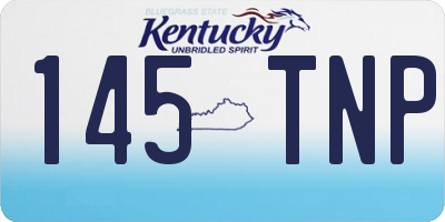 KY license plate 145TNP