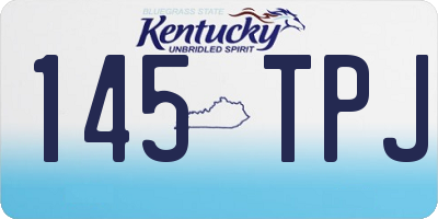KY license plate 145TPJ
