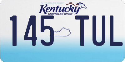 KY license plate 145TUL