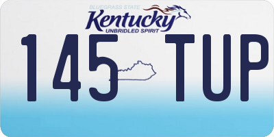 KY license plate 145TUP