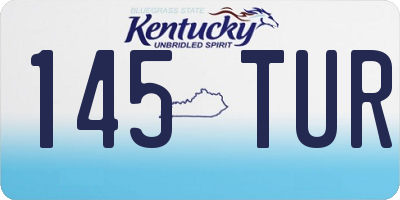 KY license plate 145TUR