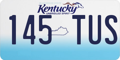 KY license plate 145TUS