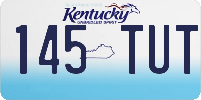 KY license plate 145TUT