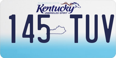 KY license plate 145TUV