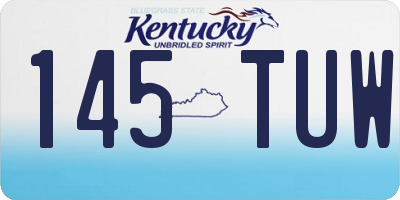 KY license plate 145TUW