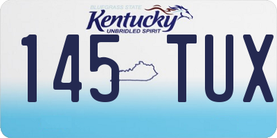KY license plate 145TUX