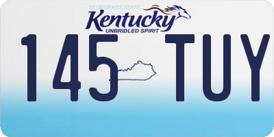 KY license plate 145TUY