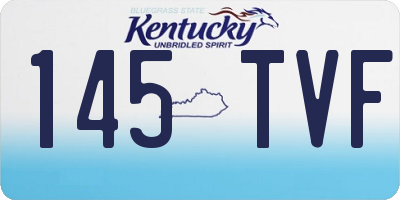 KY license plate 145TVF