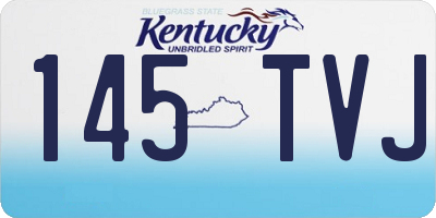 KY license plate 145TVJ