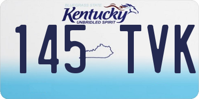 KY license plate 145TVK