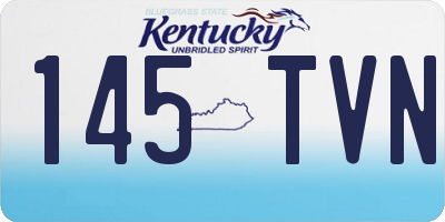 KY license plate 145TVN