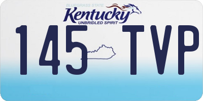 KY license plate 145TVP