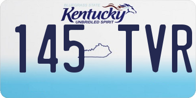KY license plate 145TVR