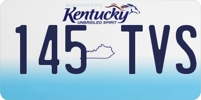 KY license plate 145TVS