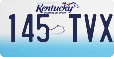 KY license plate 145TVX