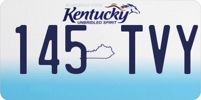 KY license plate 145TVY