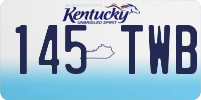 KY license plate 145TWB