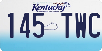 KY license plate 145TWC