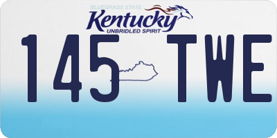 KY license plate 145TWE