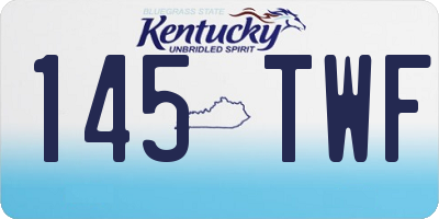 KY license plate 145TWF