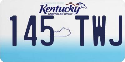 KY license plate 145TWJ
