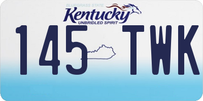 KY license plate 145TWK