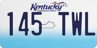 KY license plate 145TWL
