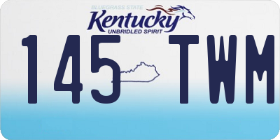 KY license plate 145TWM