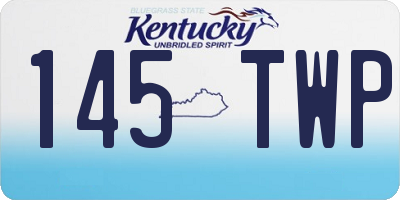 KY license plate 145TWP