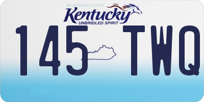 KY license plate 145TWQ