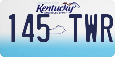 KY license plate 145TWR