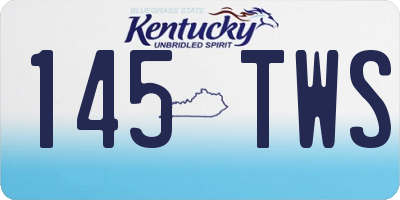KY license plate 145TWS