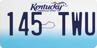 KY license plate 145TWU