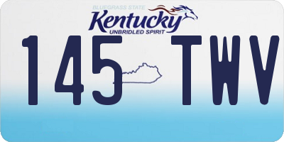 KY license plate 145TWV